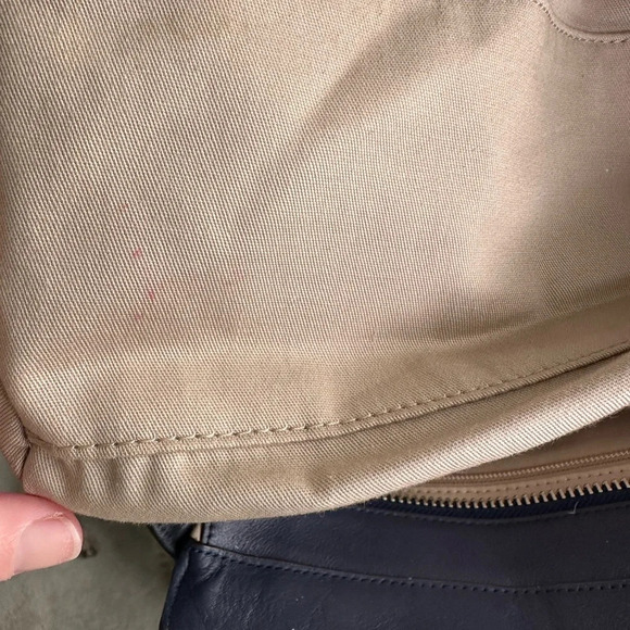 COACH Y2K Legacy Carryall Tote Navy Blue Citrine Perforated Shoulder Bag 22390 - Picture 14 of 15